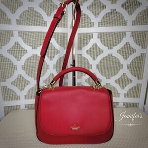 Kate Spade Red Robson Lane Marcelle Leather Satchel